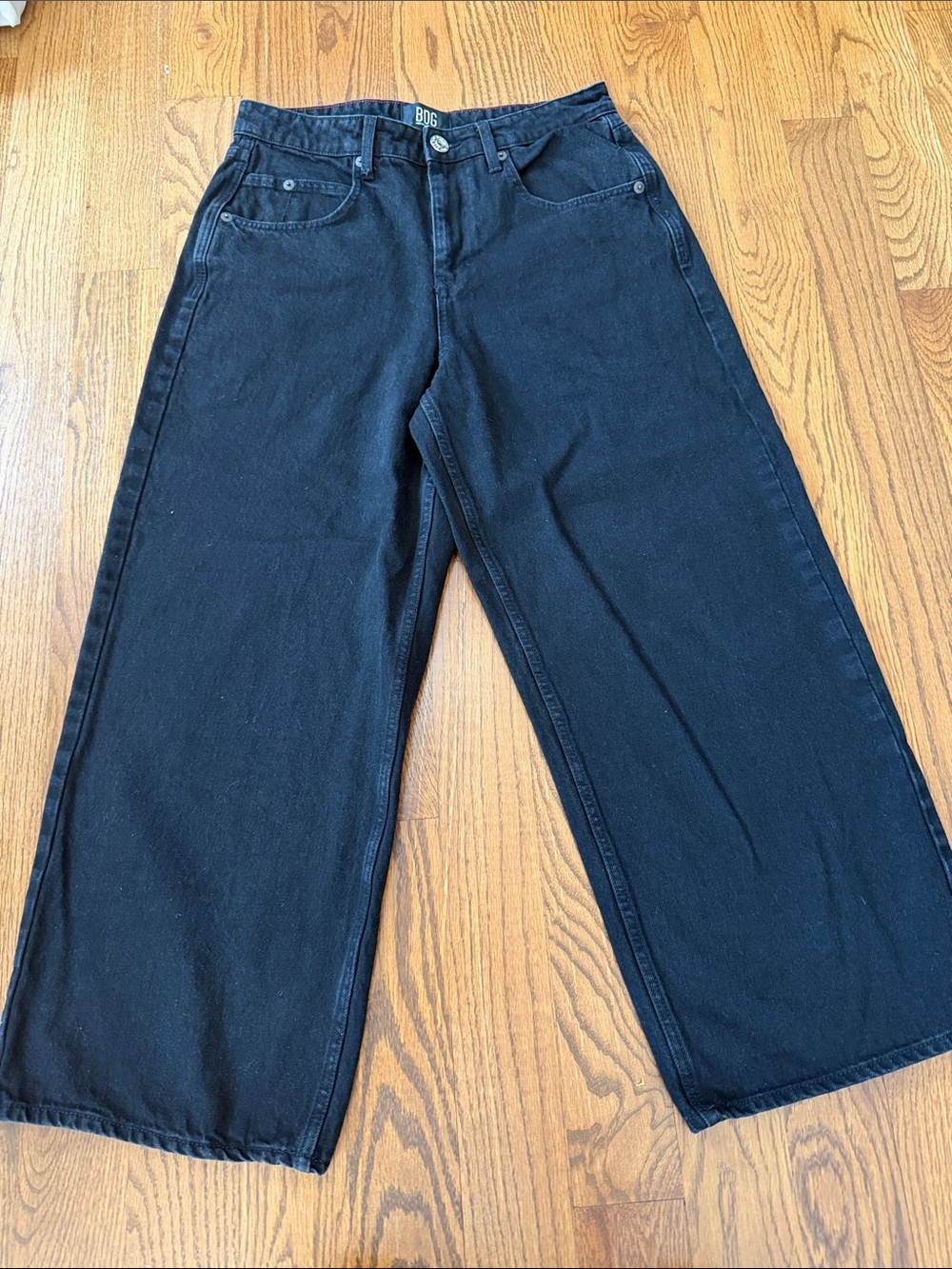 BDG Urban Outfitters black wide leg high rise ankle jeans - 29W